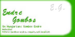 endre gombos business card